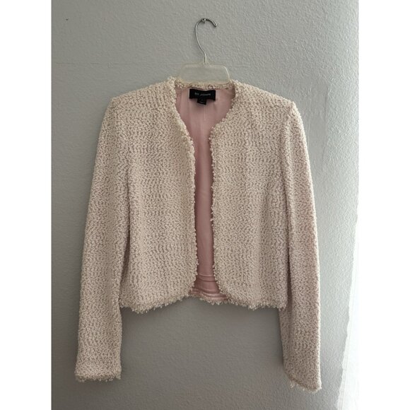 St John Boucle Tinsel Tweet Jacket White Pink Lined Sz 2 Sparkly Glimmery Barbie - Picture 4 of 13